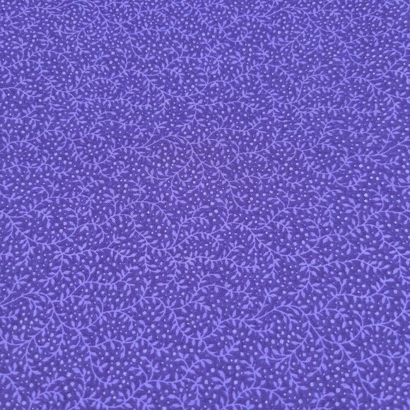 Purple Floral Cotton Fabric Cranston Print Works VIP Print 1 Yard - Picture 1 of 3